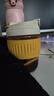 乐扣乐扣 手持咖啡杯玻璃杯便携吸管杯随手杯可爱牛奶杯子350ML黄色 实拍图