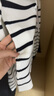 UR秋季新款女修身撞色条纹一字露肩长袖针织衫UWM940009 象牙白 S 实拍图