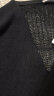 美洋（MEIYANG）小燕子开衫天丝亚麻混纺慵懒V领短款镂空针织外套时尚百搭开衫女 黑色 XL 晒单实拍图