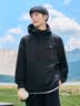 卡宾（CABBEEN）【三防】山系户外连帽夹克男2024秋冬新款宽松休闲印花潮外套 煤黑色01 XL /180/52 实拍图