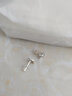 GE 925银耳钉女螺丝扣养耳洞睡觉不用摘耳环四爪潮男耳骨钉单只真银小耳饰生日礼物银饰心形礼盒 四爪银耳钉单只 4MM规格【较小】 实拍图