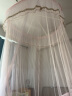 北极绒（Beijirong） 吊顶蚊帐圆顶免安装欧式家用上下床通用子母床纱帐1.5米公主风  玉色  1.5米床通用(直径1.5米) 实拍图