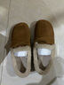 ZHR勃肯鞋女2025冬新款加绒乐福鞋子女平底棉鞋女孕妇鞋EH116B驼色35 实拍图