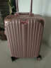 世界地理【德国】行李箱大容量女拉杆箱万向轮旅行箱男学生铝框箱20登机箱 玫瑰金（经典铝框拉丝款） 20英寸 -可登机 实拍图