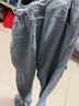 西域传奇牛仔裤男春秋季潮牌高街宽松直筒裤子男百搭纯色阔腿复古休闲长裤 浅蓝色+黑色 M (建议90斤-100斤) 实拍图
