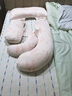 婧麒孕妇枕头护腰侧睡枕托腹靠腰u型抱枕孕期礼物睡觉 肽白柔肤润滑spa体感-粉色字母 实拍图