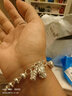 梦至尊S990圆珠情侣手链男女款足银珠银珠子手链宝宝银饰 粗7毫米长16厘米 实拍图