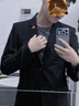 vocacool西服套装男修身青年正装职业装三件套结婚礼服上班面试学生外套 黑色两扣(西服西裤白衬衫黑领带) L/106-114斤 实拍图