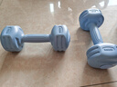 帝威哑铃女士小哑铃儿童哑铃家用2kg拳击一体式套装小学生男健身器材 柔雾蓝 -多边设计 3KG =1.5kg*2初学女士 实拍图