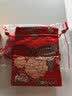睿爸中秋节香包香囊空袋子锦缎双层束口袋随身荷包抽绳香包驱蚊袋艾草空袋子小布袋绸缎收纳布袋子 红色牡丹 2个空袋 实拍图