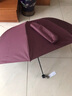 天堂伞晴雨伞防晒男女黑胶三折折叠便携晴雨两用伞拒水防紫外线伞太阳伞 黑胶防晒UPF50+ 斜纹红色 简约斜纹 实拍图