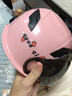 车赞（Chezan）3C电动车头盔男半盔卡通防晒防雨头盔女士夏季可爱电瓶车安全帽 3C粉色头盔（茶色单镜片） 实拍图