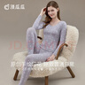 顶瓜瓜顶呱呱秋衣秋裤女棉质印花圆领薄款保暖内衣棉毛衫落云紫165 实拍图