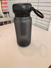 米家运动水杯 塑料杯大容量夏季男运动健身便携茶水分离杯经典黑1L 实拍图