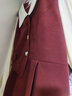 独束大码女装假两件撞色衬衫领连衣裙女秋冬微胖mm文艺复古穿搭裙子 勃艮第红【适合160左右】 4XL 实拍图