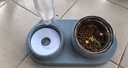 hoopet猫碗双碗不锈钢狗狗碗宠物猫粮食盆自动饮水器水碗喂食器陶瓷用品 【陶瓷新款】雾霾灰蓝 实拍图
