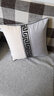 Avigers棉麻沙发抱枕靠垫新中式大靠枕办公室汽车护腰靠背垫不含芯定制 黑条纹中拼 灰白 50cm*50cm 含枕芯 实拍图