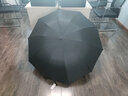 柏苑 超大号折叠雨伞黑胶手动三折商务伞三人大号雨伞个性创意男学生 10K超大号（125cm）3人-黑色 实拍图