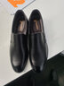 花花公子 皮鞋男商务休闲头层牛皮打孔透气正装软皮一脚蹬男鞋大码新伴郎 黑色21091（皮鞋） 40 实拍图