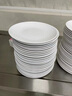 享乐伴密胺圆盘仿瓷餐具可定制logo圆形盘子塑料白色平盘快餐盘子 P0007- 浅盘【耐高温】 5英寸 实拍图