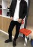 马克华菲夹克男修身春季男士外套休闲韩版棒球服男装上衣 Z8742 黑色 XL 实拍图