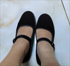 思梅老北京布鞋平底工作黑色女单鞋妈妈广场舞鞋酒店礼仪工作鞋保洁鞋 一字扣带平底妈妈工作鞋【黑色】 38 码【鞋跟2cm】 实拍图