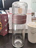 JRINKTEEA不锈钢茶漏茶水分离双层玻璃杯隔热男女士泡茶杯办公水杯双层顶盖 Tsukiko冰裂银250ml（一杯双盖） 实拍图