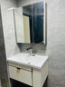 恒洁（HEGII） 浴室柜简约美妆柜悬挂式多层浴室柜高清镜柜陶瓷盆组合套装 【杏仁/奶咖】BC6145-80cm 赠下水器套装 实拍图