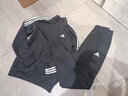 adidas休闲舒适毛圈布立领长袖套装男装春季阿迪达斯官方轻运动   黑色（选大一码)   2XL 实拍图