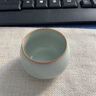 雅瓷汝窑陶瓷主人杯单杯家用品茗小茶杯冰裂釉天青色高端礼盒装龙蛋杯 汝窑龙蛋杯(单只） 65ml 1只 实拍图