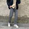 季骆森运动裤男秋冬季纯色棉质保暖加绒加厚裤子男士束脚运动跑步休闲裤 黑色-拉链款【加绒加厚】 XL 实拍图