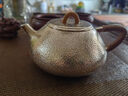 银器时代 景舟石瓢银壶泡茶壶足银999家用壶纯手工功夫茶具一张打银茶壶 大号岩目纹300克 350ml 实拍图