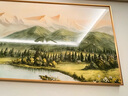 瑞尚（RUISHANG） 新中式客厅装饰画大气山水画横版沙发背景墙画挂画轻奢晶瓷壁画 背靠金山C 180*60/铝合金边框+晶瓷面 实拍图