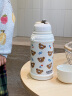 HALEIWA HAPPY MARKET保温杯直饮不锈钢宝宝儿童水杯幼儿园大容量吸管杯小学 满印熊（新品） 600ml 实拍图