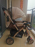 liuncy高景观婴儿推车可坐可躺双向轻便折叠避震新生儿童宝宝推车 【至尊款橡胶大轮】 时尚卡其 实拍图