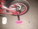 儿童自行车辅助轮童车闪光辩论童车单支撑学车轮子配件 14寸玫红发光辅助轮一套(配工具) 实拍图