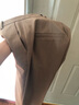 AMII女装2025线雕裤子职业休闲裤秋季新款宽松直筒裤高腰九分 卡其 S 155/64A 实拍图