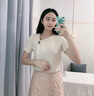 晨芙雪纺衬衫女夏季短袖时尚斜V领职业商务珠宝美容院前台接待工作服 单件香槟色衬衫 XL 建议110-120斤 实拍图