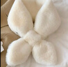 撞青春保暖小围巾女士秋冬季仿皮草兔毛时尚可爱交叉围脖双面假毛衣领子 白色 85*15cm 实拍图