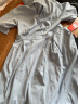 欧莎（OSA）【夏季尖货】中长款收腰衬衫裙子女夏季23年新款短袖连衣裙显瘦 蓝色B（侧拉链款） XL 晒单实拍图