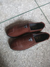 【真牛皮+上线】戈耐休闲皮鞋男士乐福鞋一脚蹬懒人鞋低帮平底鞋防滑春夏透气中年老年人爸爸鞋百搭潮流男鞋 茶色【真皮+手工上线】软底软面 四季款 42码(260MM) 实拍图