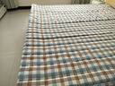 南极人（Nanjiren）新疆棉花垫被褥子床垫软垫家用薄款垫子学生宿舍单人床铺底床褥垫 七彩格蓝【全棉 可定制尺寸】 双人床 2.0x2.2m【加厚加棉】 实拍图