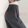 真维斯（JEANSWEST）休闲裤女高腰宽松显瘦束脚裤秋季运动裤子女系带卫裤深灰色XL 实拍图