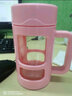 树彬 创意玻璃杯子商务办公室过滤泡茶叶杯带手柄水杯茶水分离杯男士 粉色450ml 实拍图