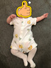 婧麒婴儿连体衣夏装新生男女宝宝夏季衣服纯棉薄款空调服爬服夏天 柠檬狮 66cm 实拍图