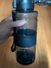 康知缘（KANGZYUAN） 运动水杯大容量水瓶杯子男女健身水壶户外骑行车载便携太空杯 黑色透明（1500ML） 实拍图