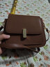 CAHOE KULLO牛皮包包女包2025年新款女士斜挎包轻奢侈单肩包品牌风琴包马鞍包 【棕色】+【兔子挂饰】 秋冬季实用走心高级感送闺蜜 实拍图