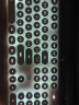 超薄蒸汽朋克复古背光键盘鼠标套装可爱粉色发光家用办公有线无线打字少女心笔记本台式电脑通用键鼠 薄荷绿白光有线款（女生圆形按键单键盘） 实拍图
