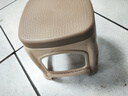 鑫吉星塑料凳子家用客厅加厚成人简约防滑餐厅塑胶经济型小凳餐桌凳 中号卡其色带盖-高29.5cm 实拍图