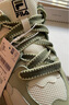 斐乐（FILA）斑斓鞋ROSETTA女鞋板鞋新款面包厚底鞋复古休闲鞋 灰白/奶油黄绿-ML 36.5 实拍图